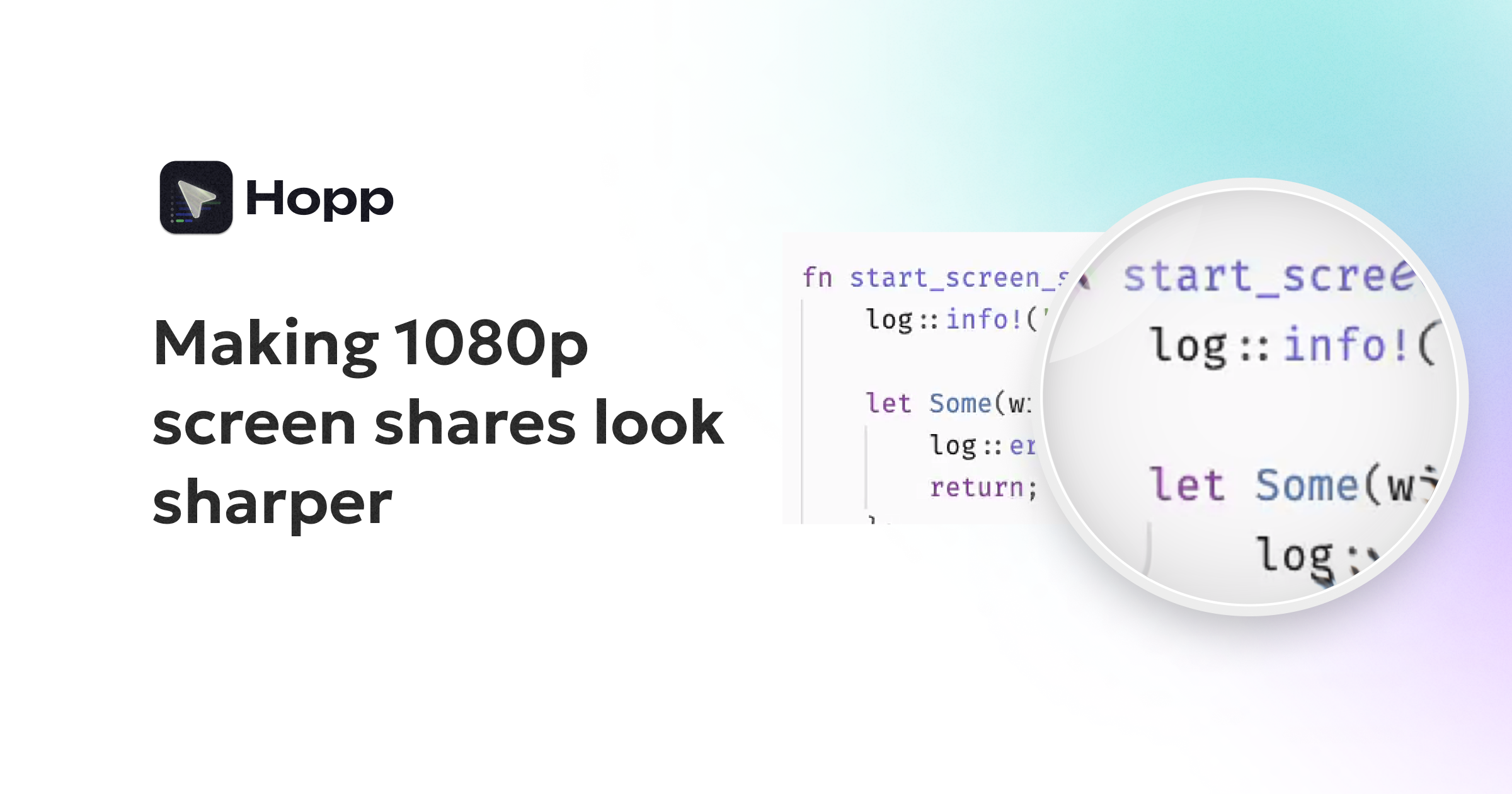 Making 1080p screen shares look sharper